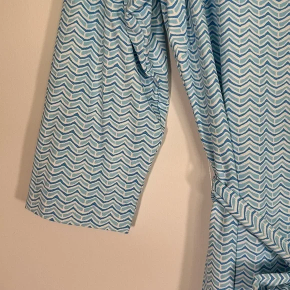 J. McLaughlin Elsie White and Blue Dress - Picture 4 of 12